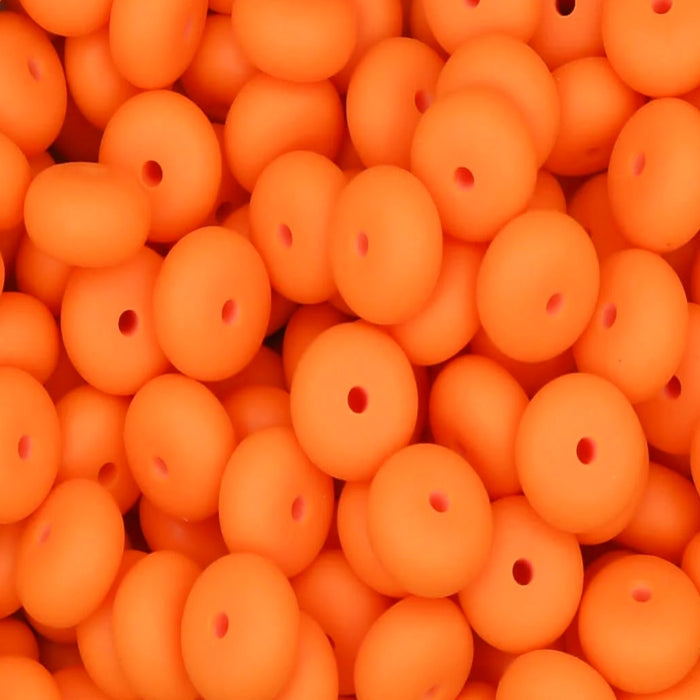14MM ABACUS BEAD SAFETY ORANGE #8 (10ct)