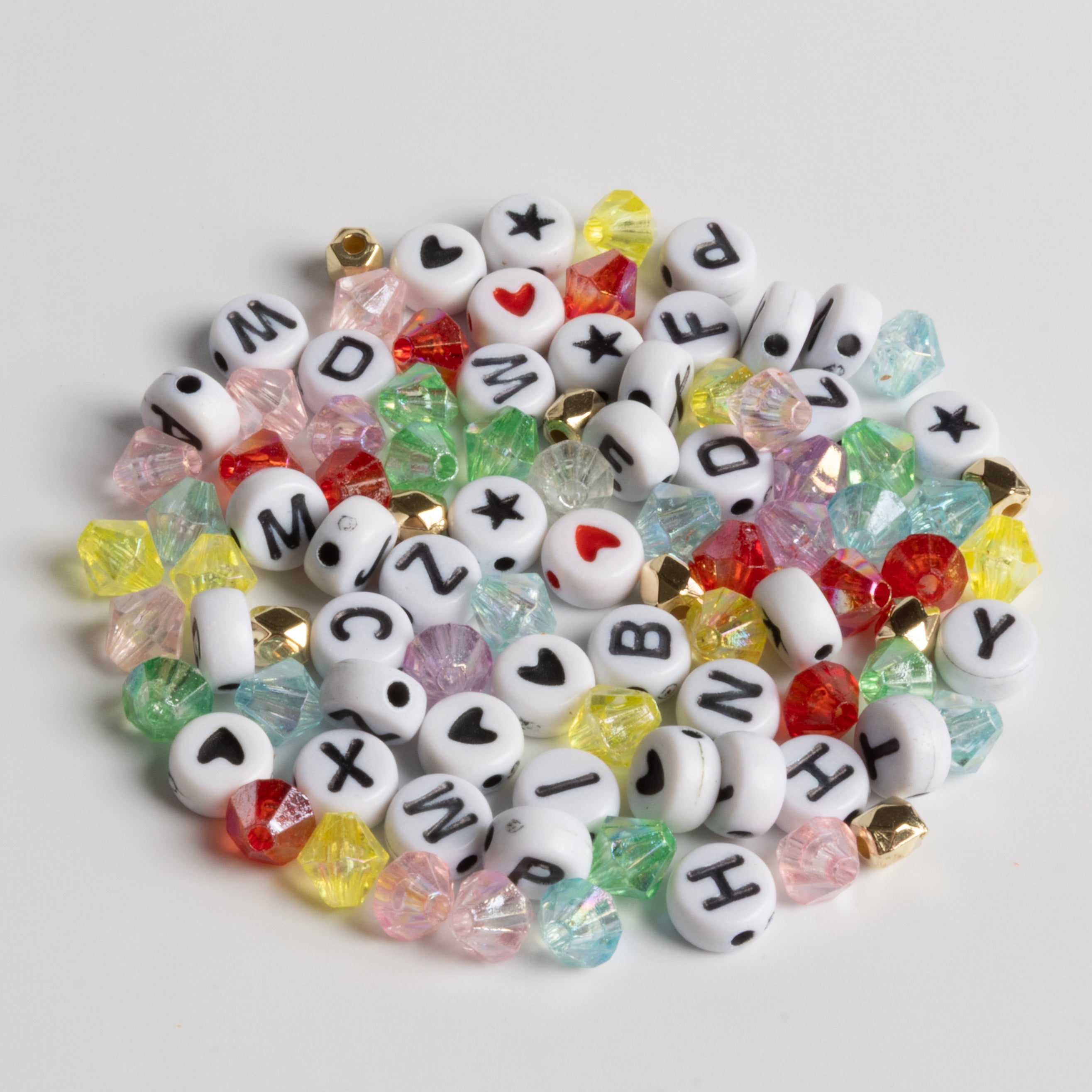 Bestie Best Friend Friendship Bracelet Bead Kit with Multicolor Crystals Letter Beads and Ceramic Star Charm DIY Jar