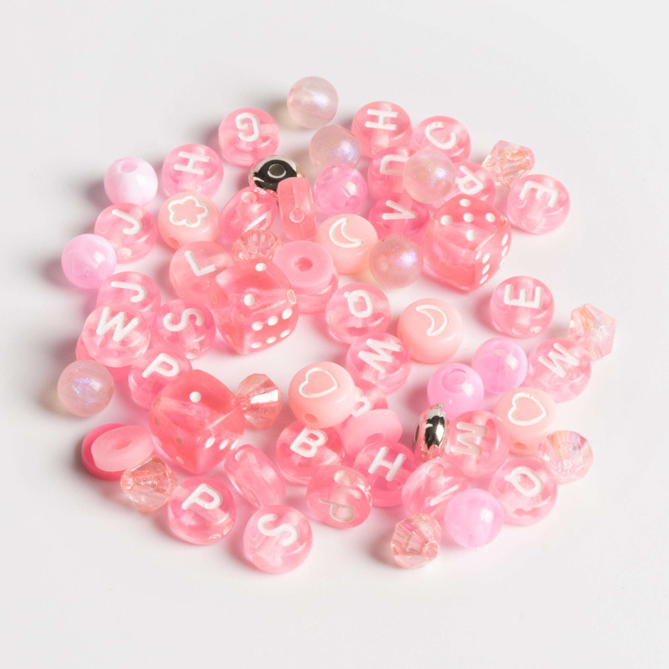 Yeehawt Western Cowgirl Boot Charm Pink Letter Beads Lucky Dice Beads DIY Jar