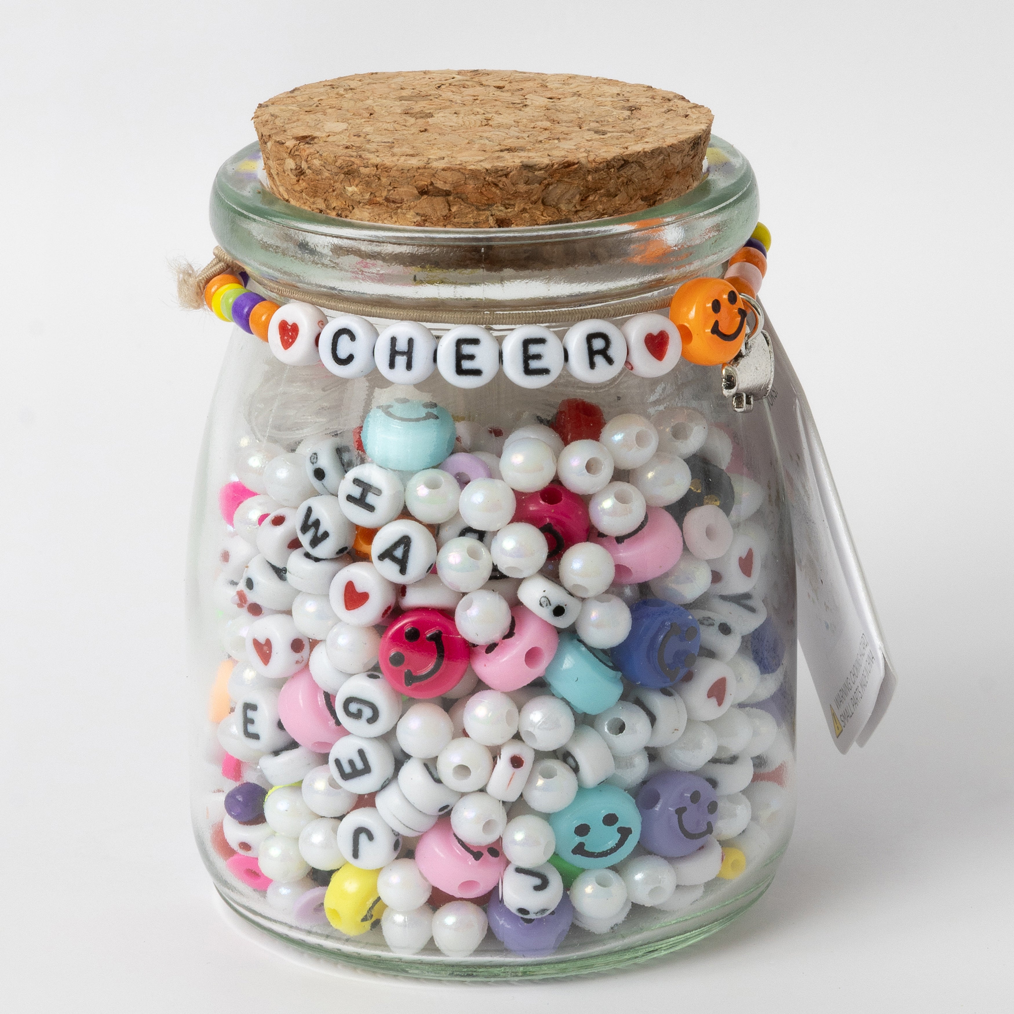 Cheer Megaphone Charm Cheer Squad Letter Bead Bracelet DIY Jar