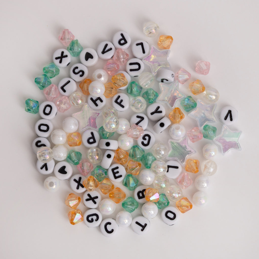 Faith Letter Bead Custom Word Jewelry DIY Jar