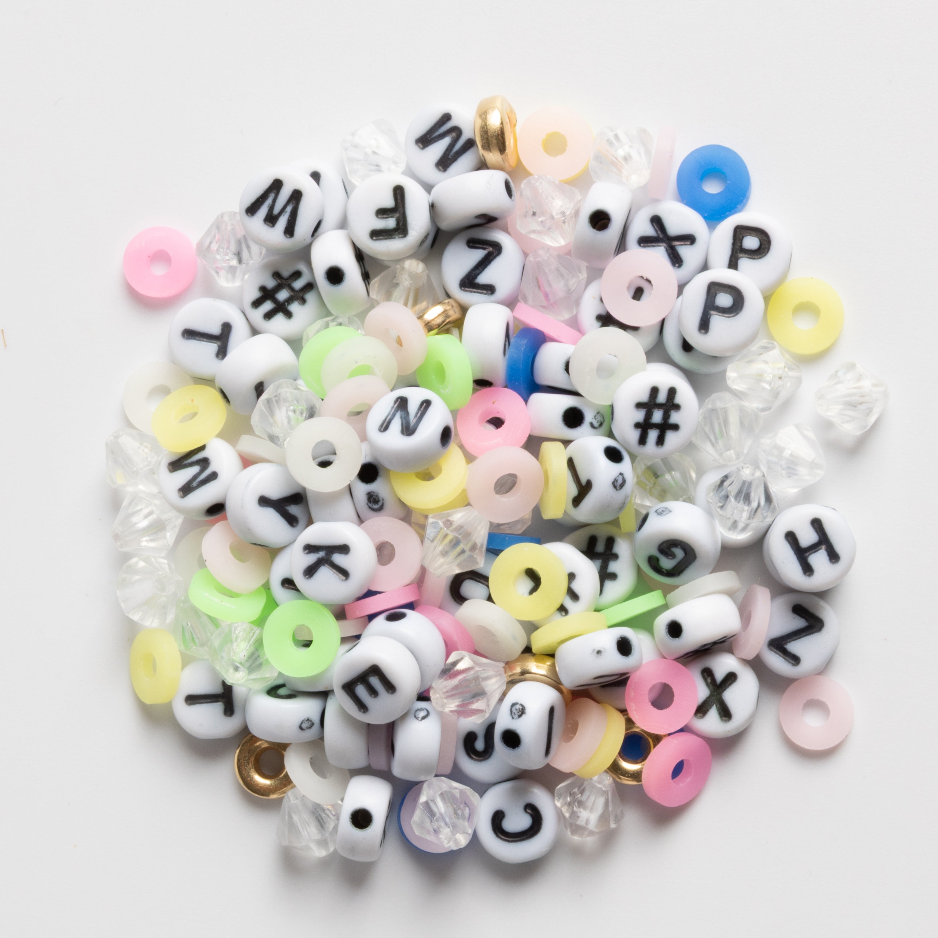 #YES Gold Thumbs Up Charm Letter Bead Bracelet DIY Jar