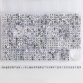 Classic Cube Letter Bead Black and White Alphabet Bead Large Box DIY Kit