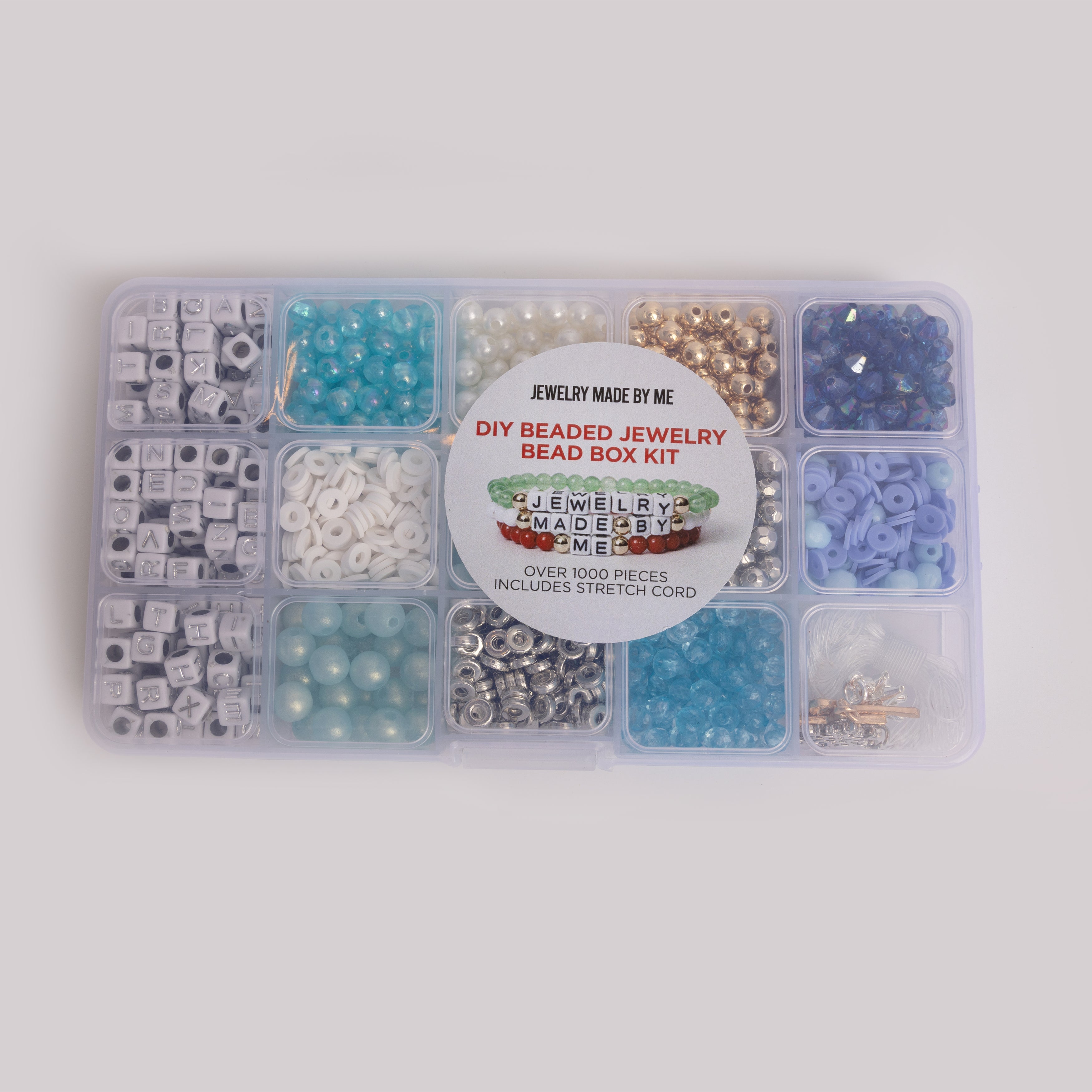 Winter Wonderland Blue Shimmer Beads Holiday Crafts DIY Letter Bead Kit