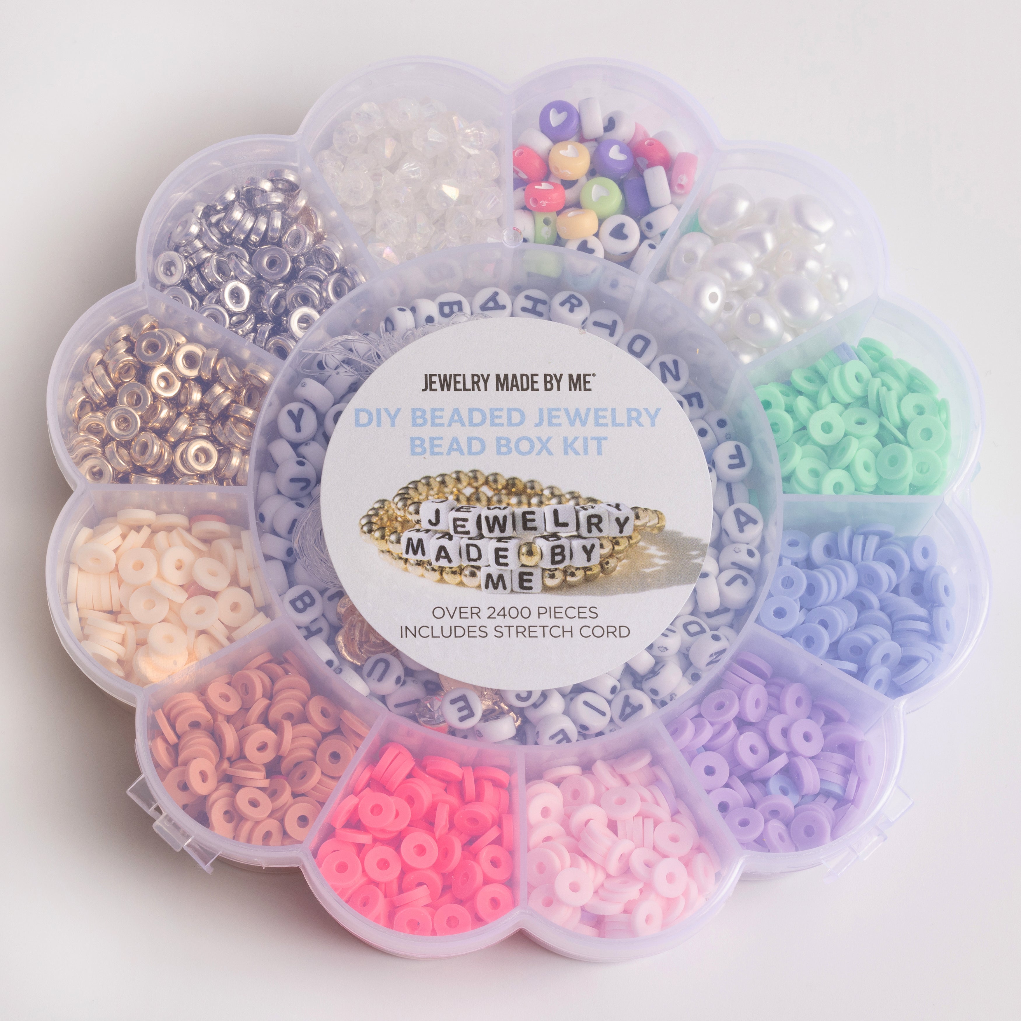 Flower Power Pastel Heishi Bead Letter Bead Whimiscal Charm DIY Kit