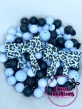 ACRYLIC SILICONE BEAD MIX W/JUMBO BOWS #63 (28ct)
