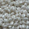 #41 12MM LENTIL PEARL WHITE MARBLE (10ct)