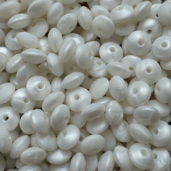 #41 12MM LENTIL PEARL WHITE MARBLE (10ct)