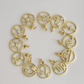 Gold Zodiac Symbols Charms Astrological Sign Pendants Set of 12 Astrology Charms