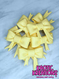 D43 BEADABLE JUMBO SILICONE BOW SOLID YELLOW (1ct)