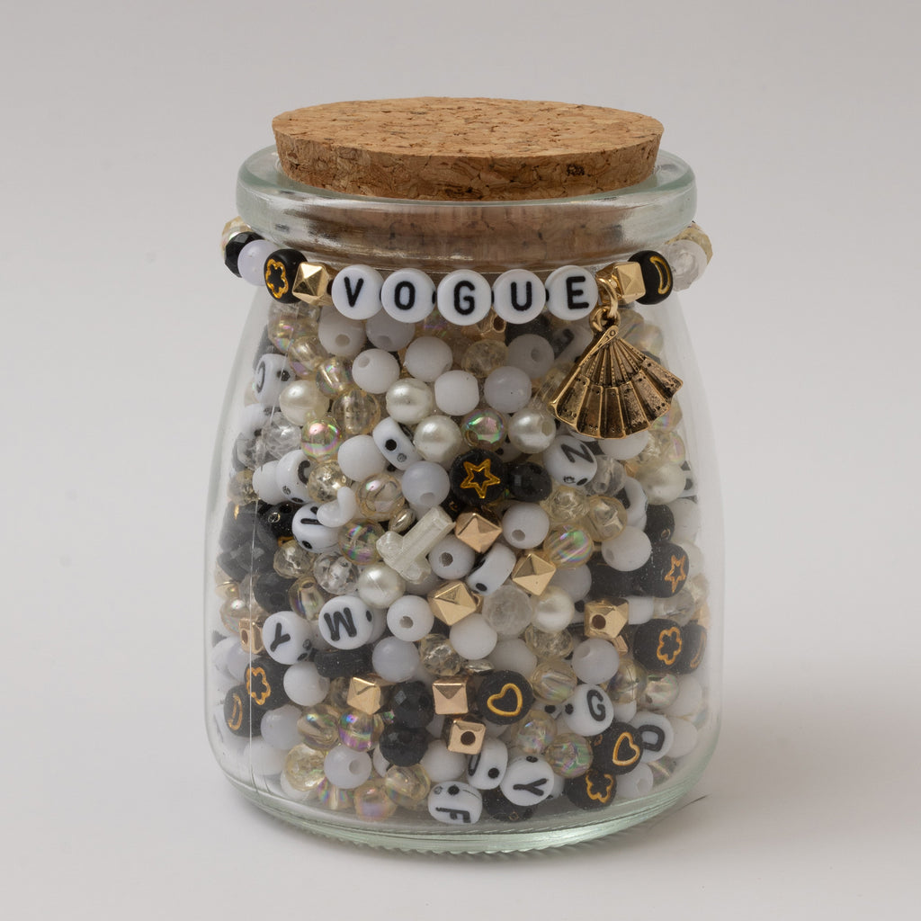Vogue Stretchy Word Bead Bracelet Jar