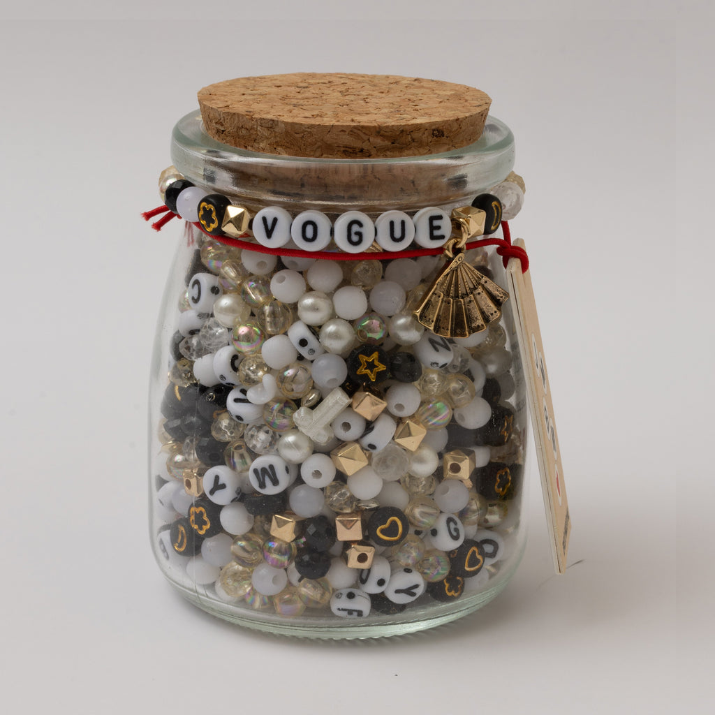 Vogue Stretchy Word Bead Bracelet Jar