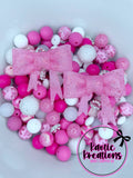 ACRYLIC SILICONE BEAD MIX W/JUMBO BOWS #107 (32ct)