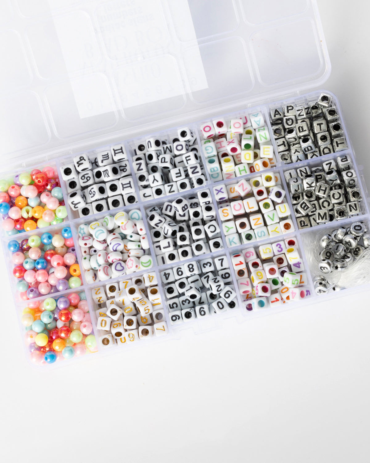Astrology Symbols Numbers and Letters Metallic and Multicolor DIY Zodiac Bead Box Kit