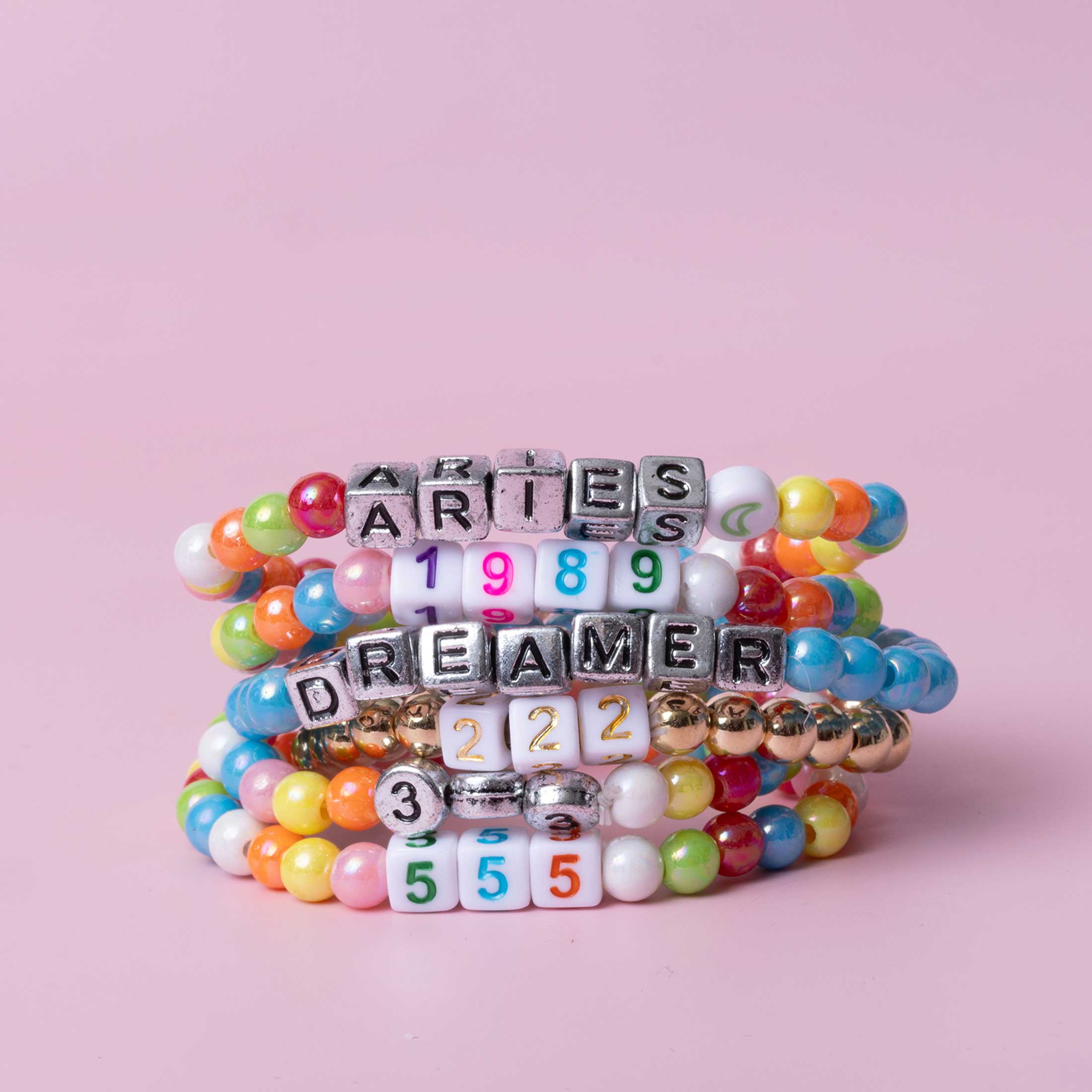 Astrology Symbols Numbers and Letters Metallic and Multicolor DIY Zodiac Bead Box Kit