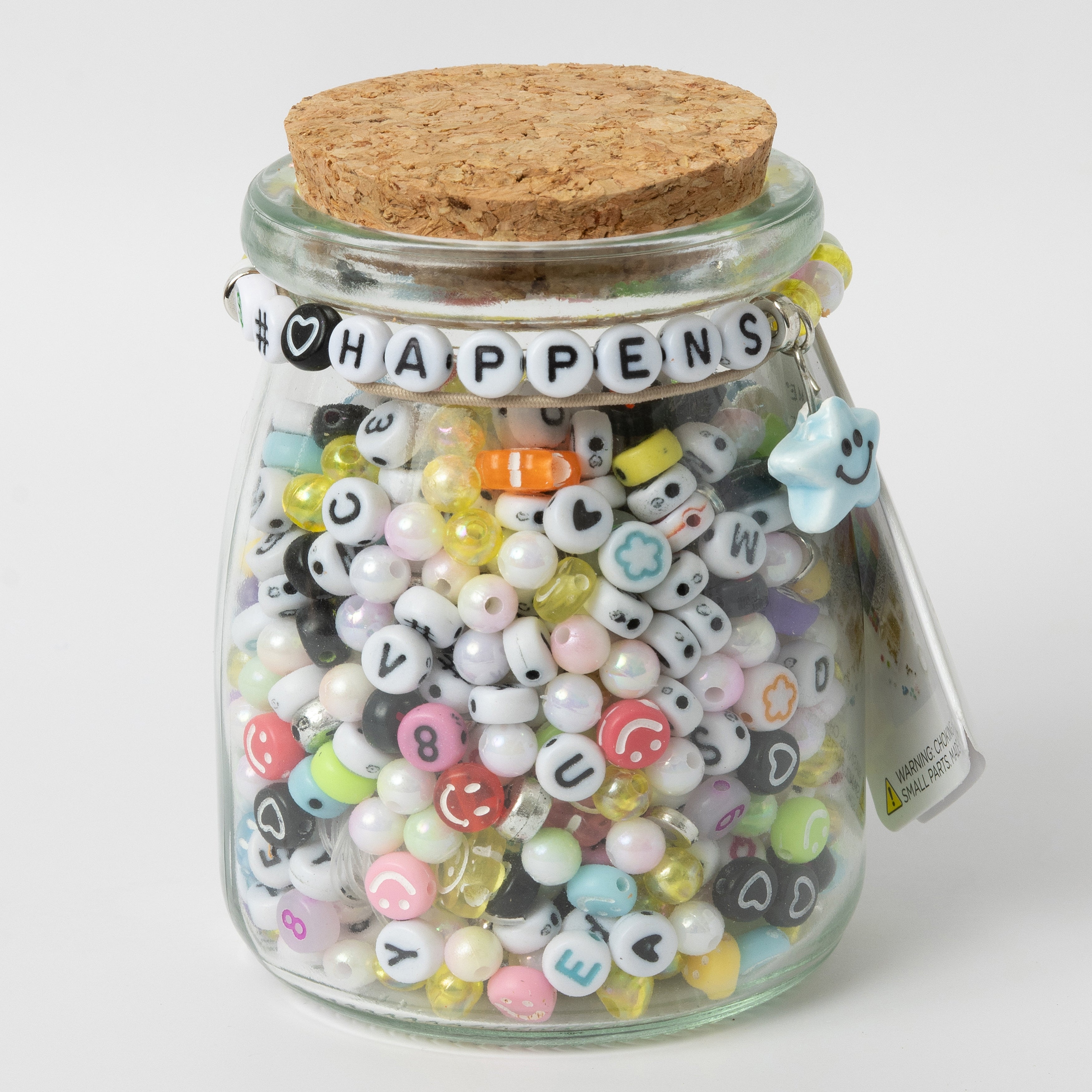 $#IT Happens Numbers Symbols and Letters DIY Bead Jar