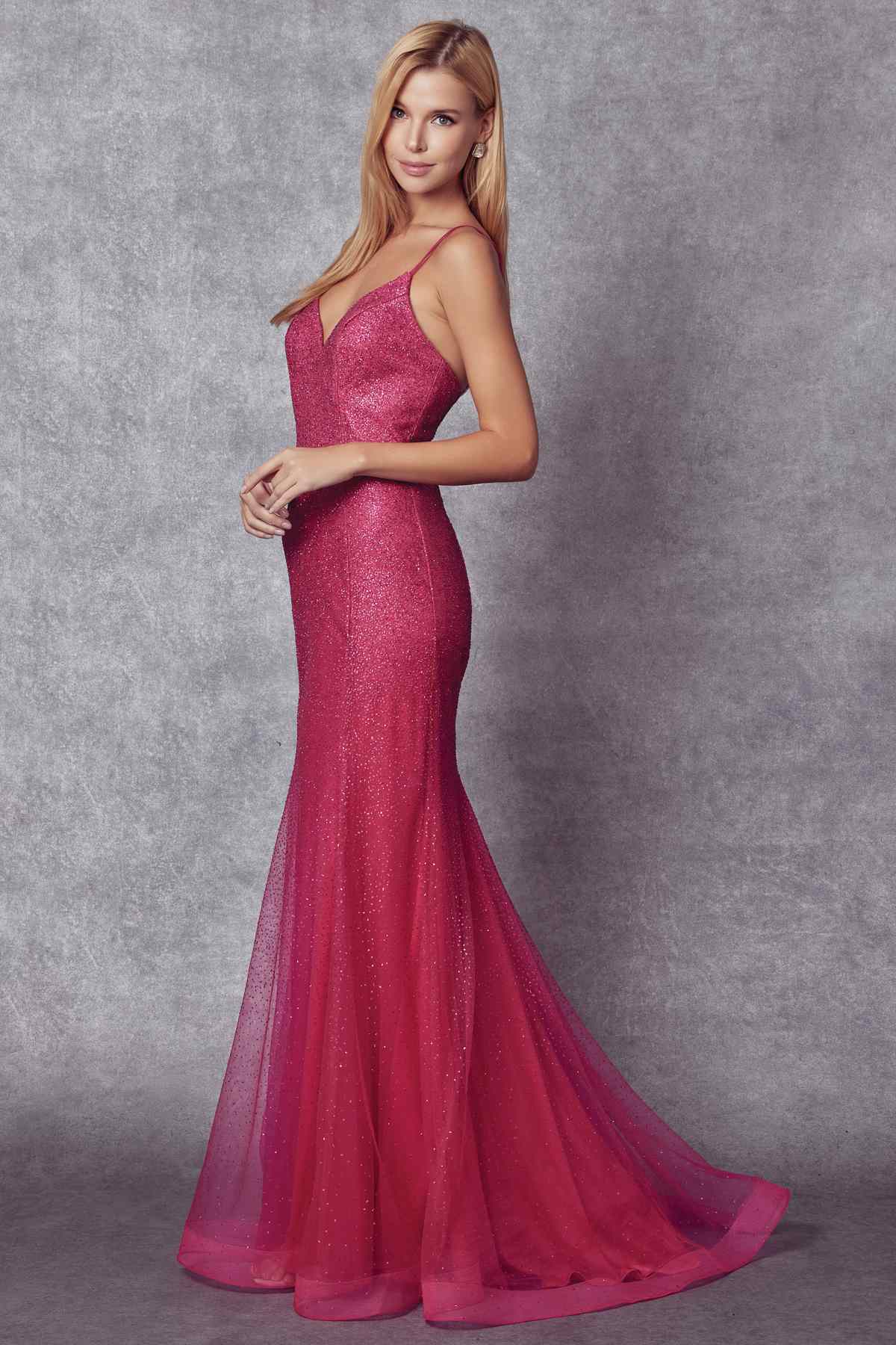 Juliet 271W Glitter Mesh Fitted Wedding Gown