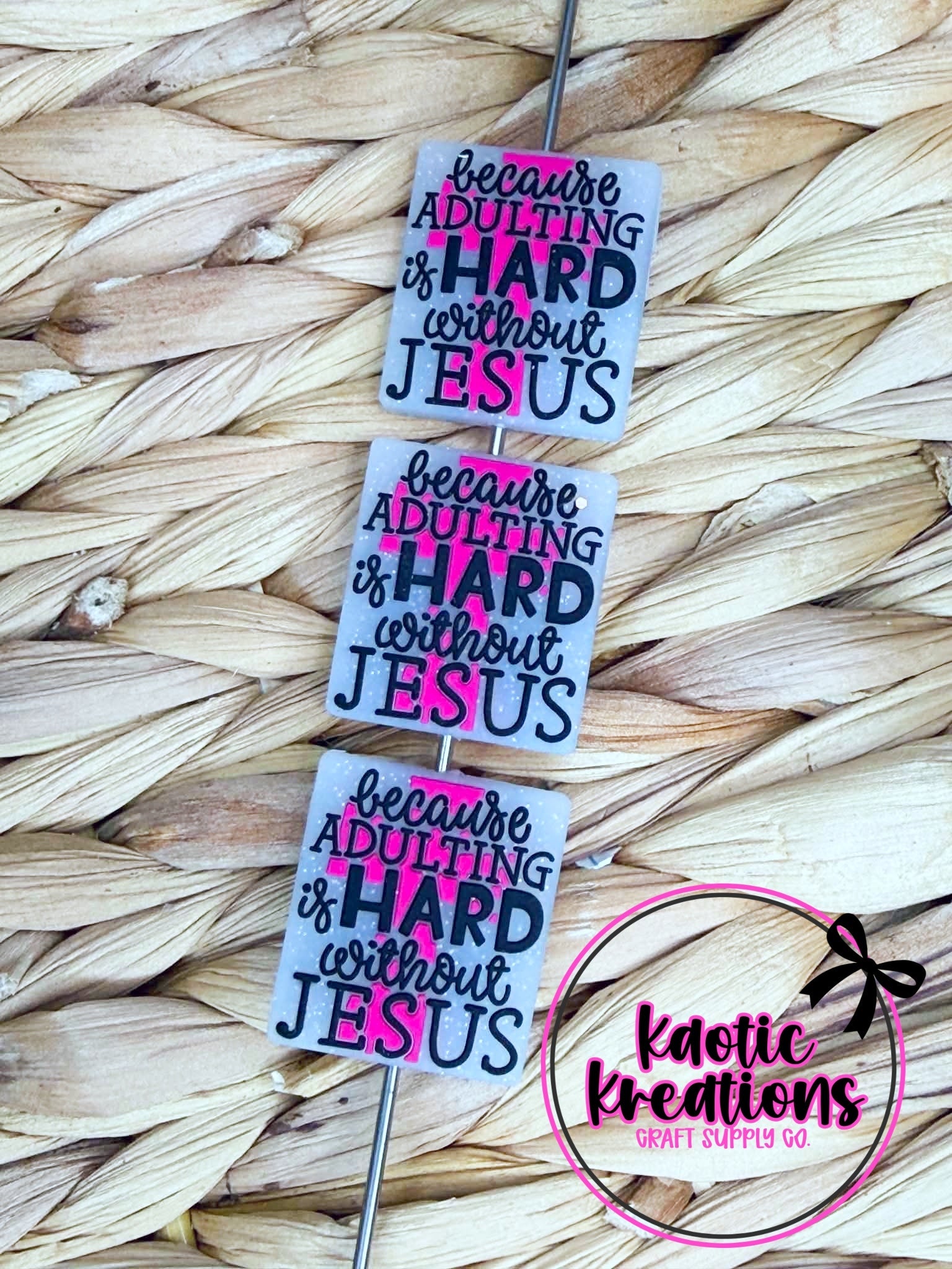 BECAUSE ADULTING IS HARD WITHOUT JESUS SILICONE FOCAL D211 (1ct)