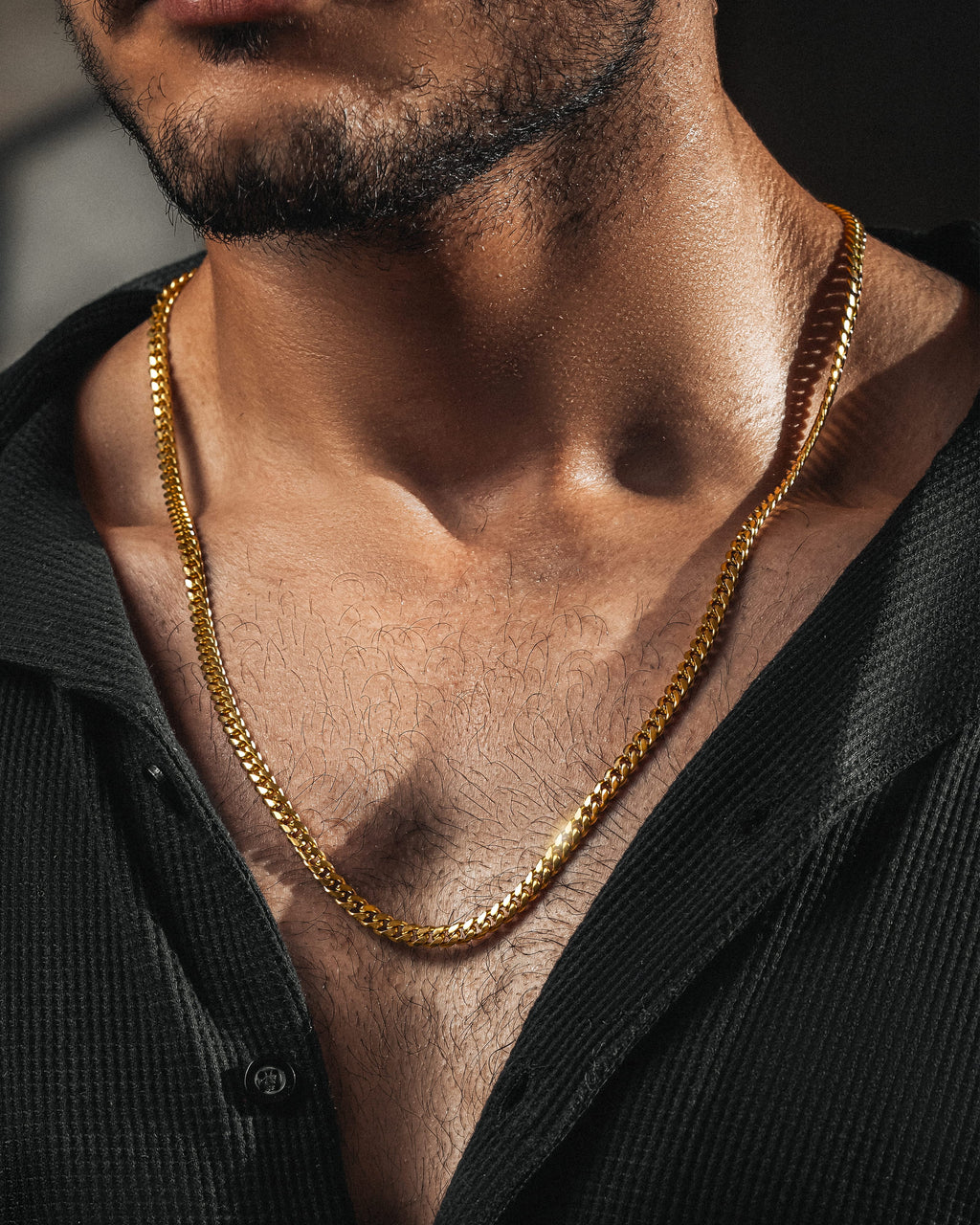 Gold Cuban Link Chain (3.5mm)