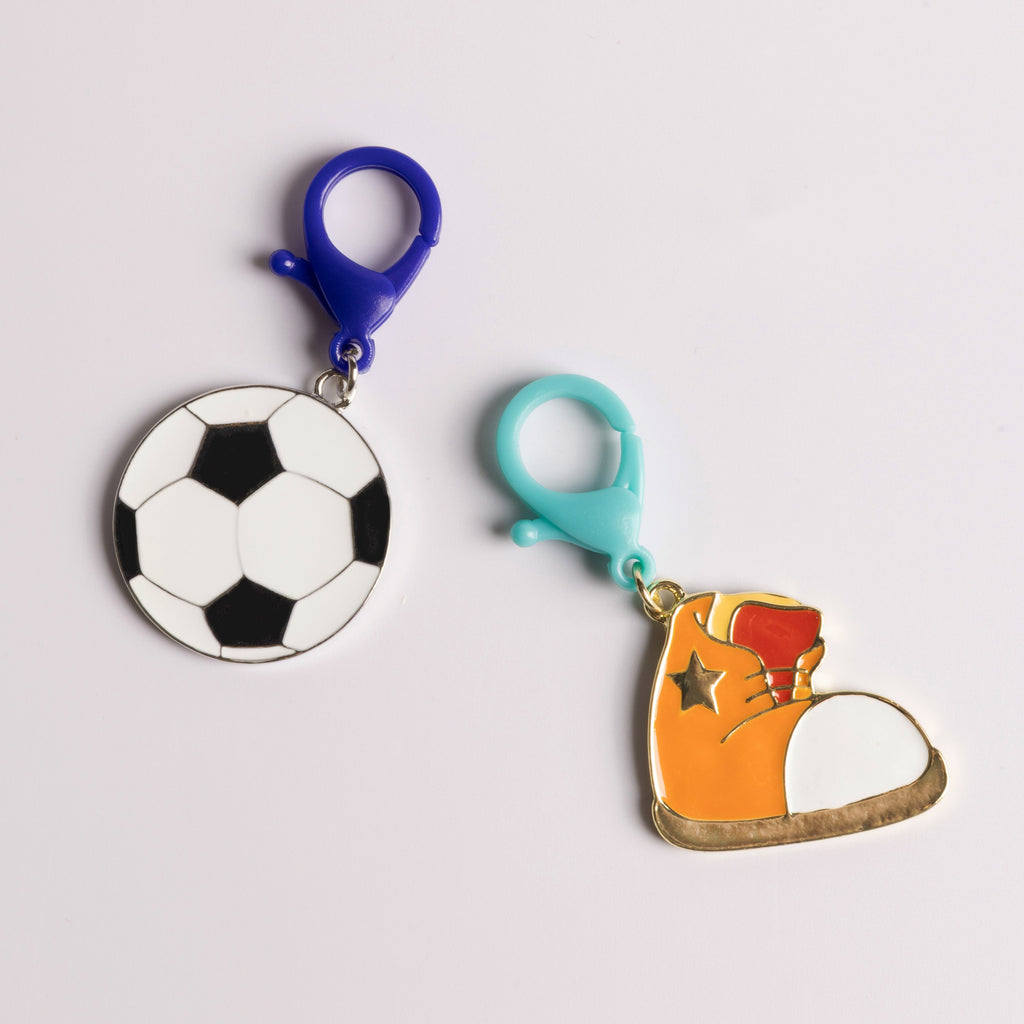 Soccer & Sneaker Bag Charm Duo