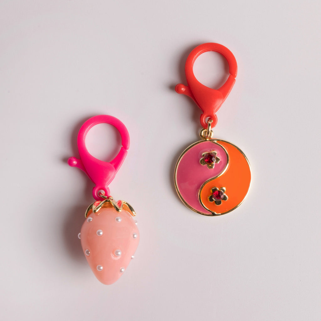 Strawberry Yin Yang Bag Clip Duo