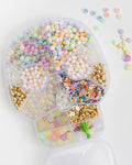 Pastel Glow in the Dark Halloween Skull Compartment Box DIY Letter Bead Kit