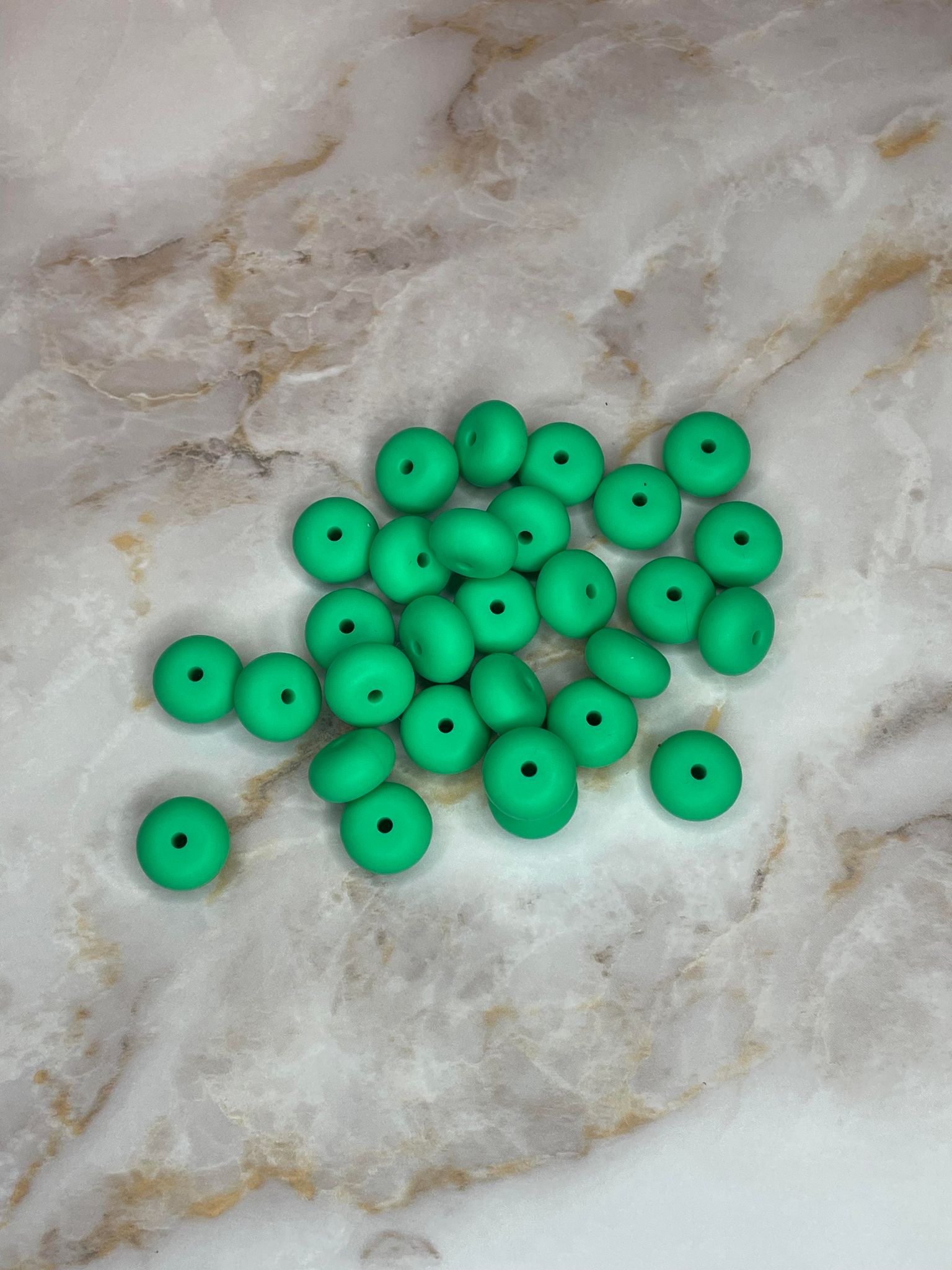 14MM ABACUS BEAD JUNGLE GREEN #30 (10ct)