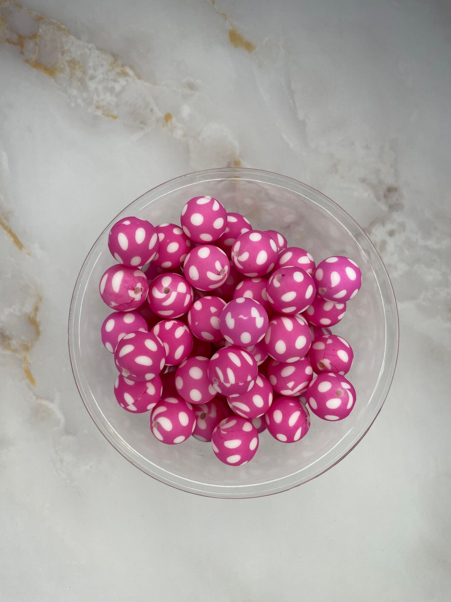 P58 POLKA DOT HOT PINK 15MM PRINT (10ct)