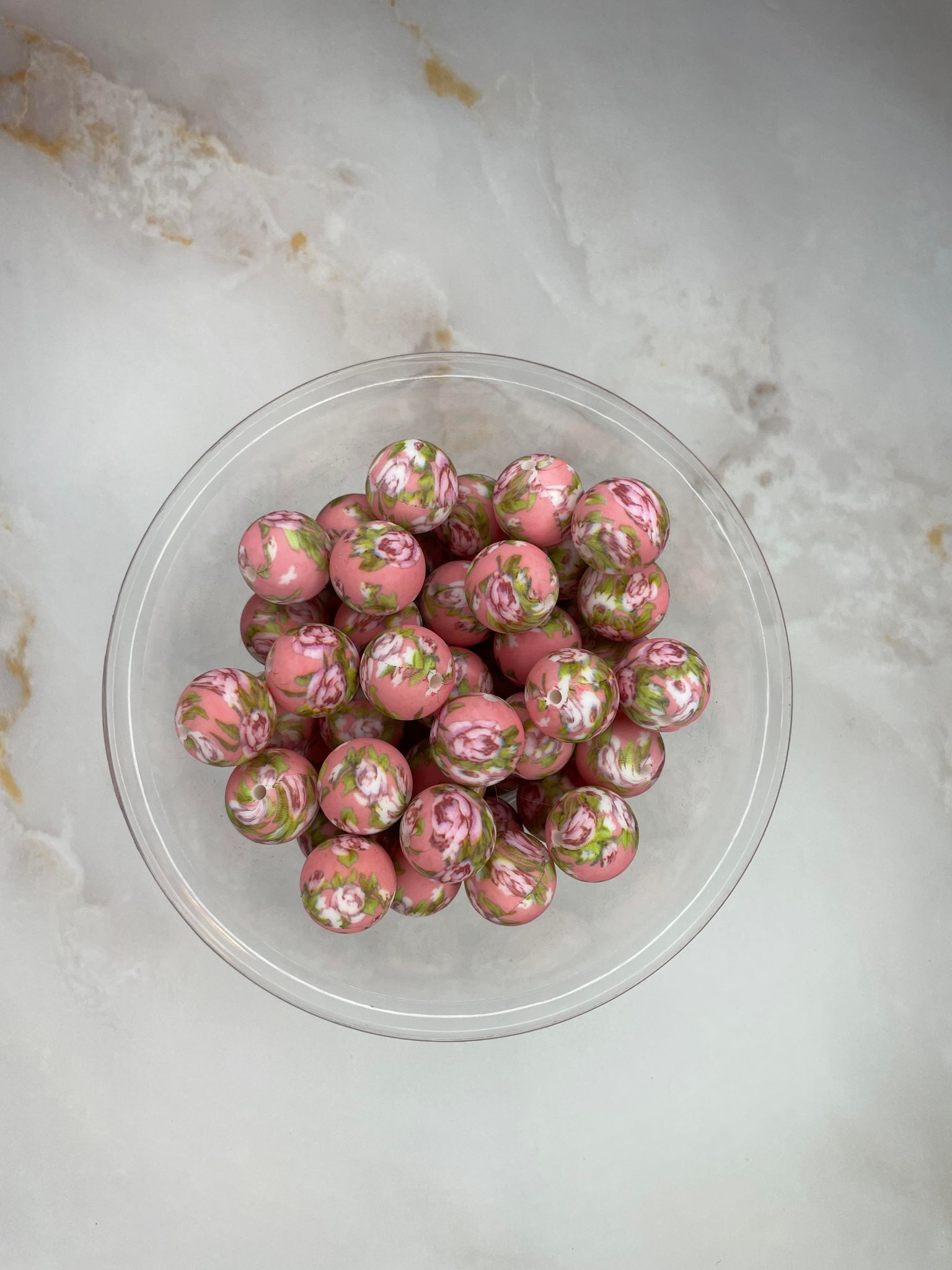 P305 VICTORIAN FLORAL PINK 15MM PRINT (10ct)