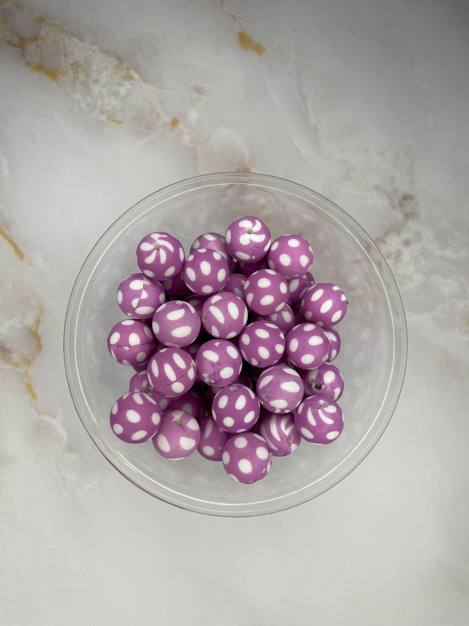 P57 POLKA DOT LAVENDER 15MM PRINT (10ct)