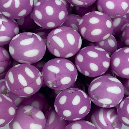 P57 POLKA DOT LAVENDER 15MM PRINT (10ct)
