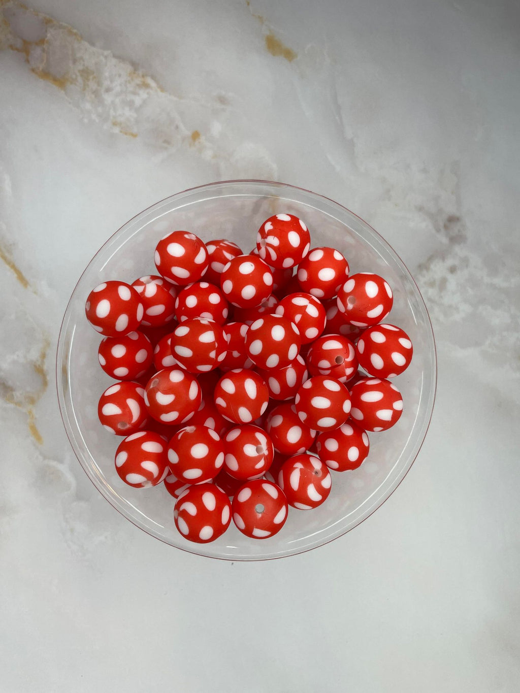 P55 POLKA DOT RED 15MM PRINT (10ct)