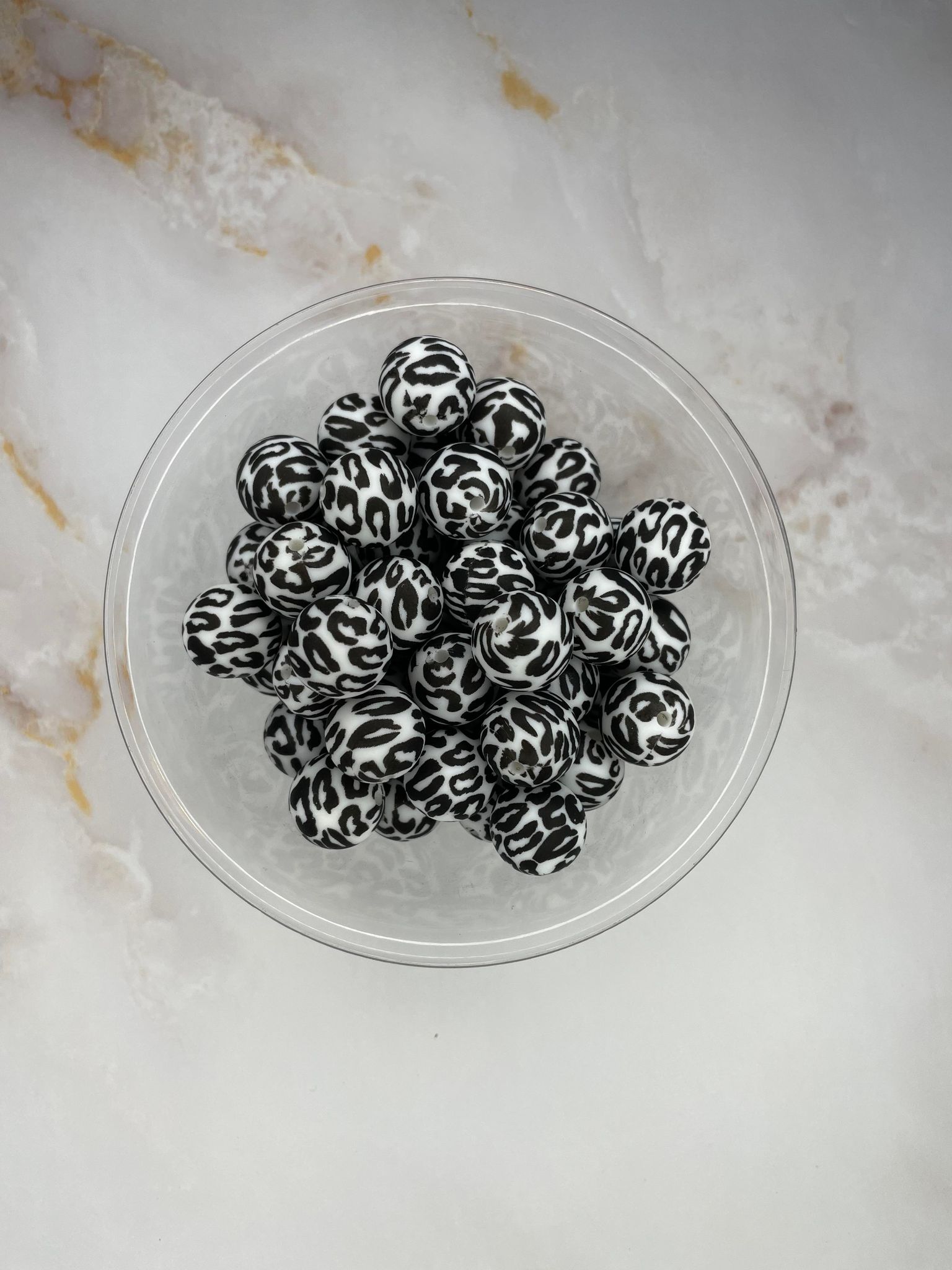 P3 BLACK/WHITE LEOPARD 15MM PRINT (10ct)