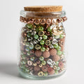 HELLO FALL Mixed Metal Letter & Pearl Beads with Gold Fox Charm DIY Jewelry Jar