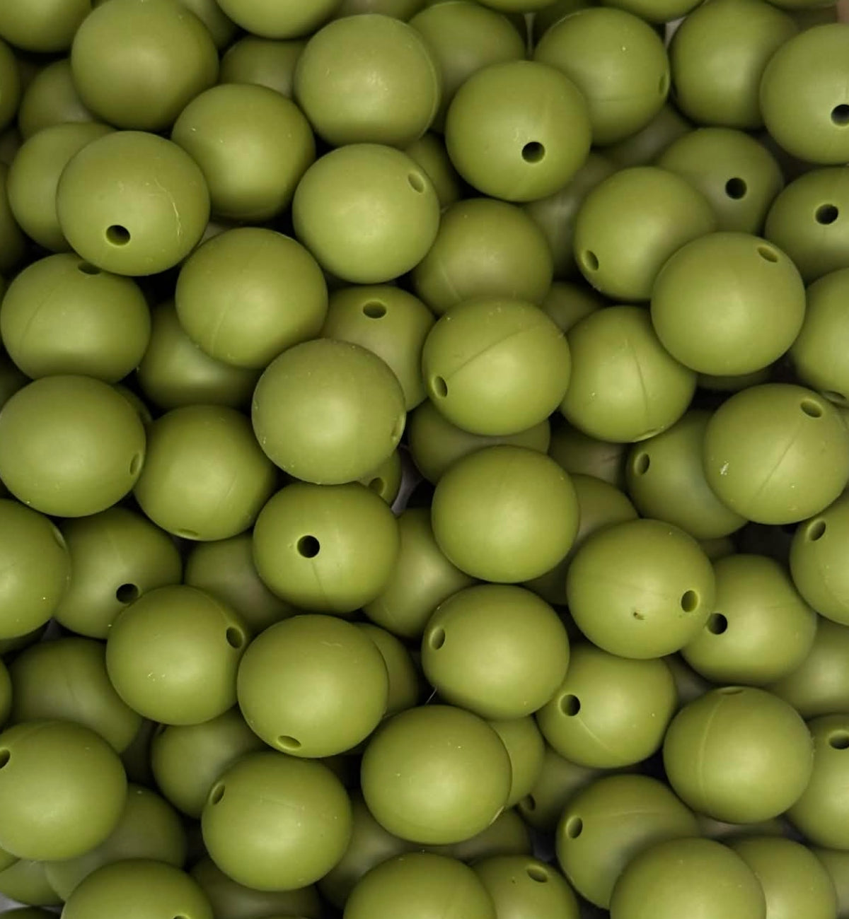 #137 ARMY GREEN 15MM SOLID (10ct)
