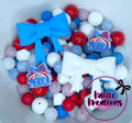 ACRYLIC SILICONE BEAD MIX W/JUMBO BOWS #12 (34ct)