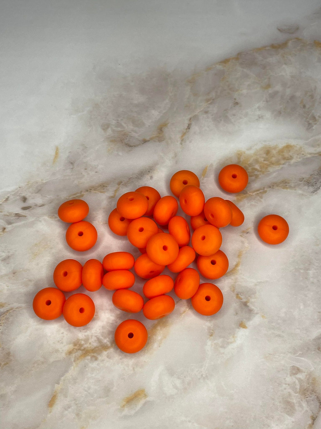 14MM ABACUS BEAD SAFETY ORANGE #8 (10ct)