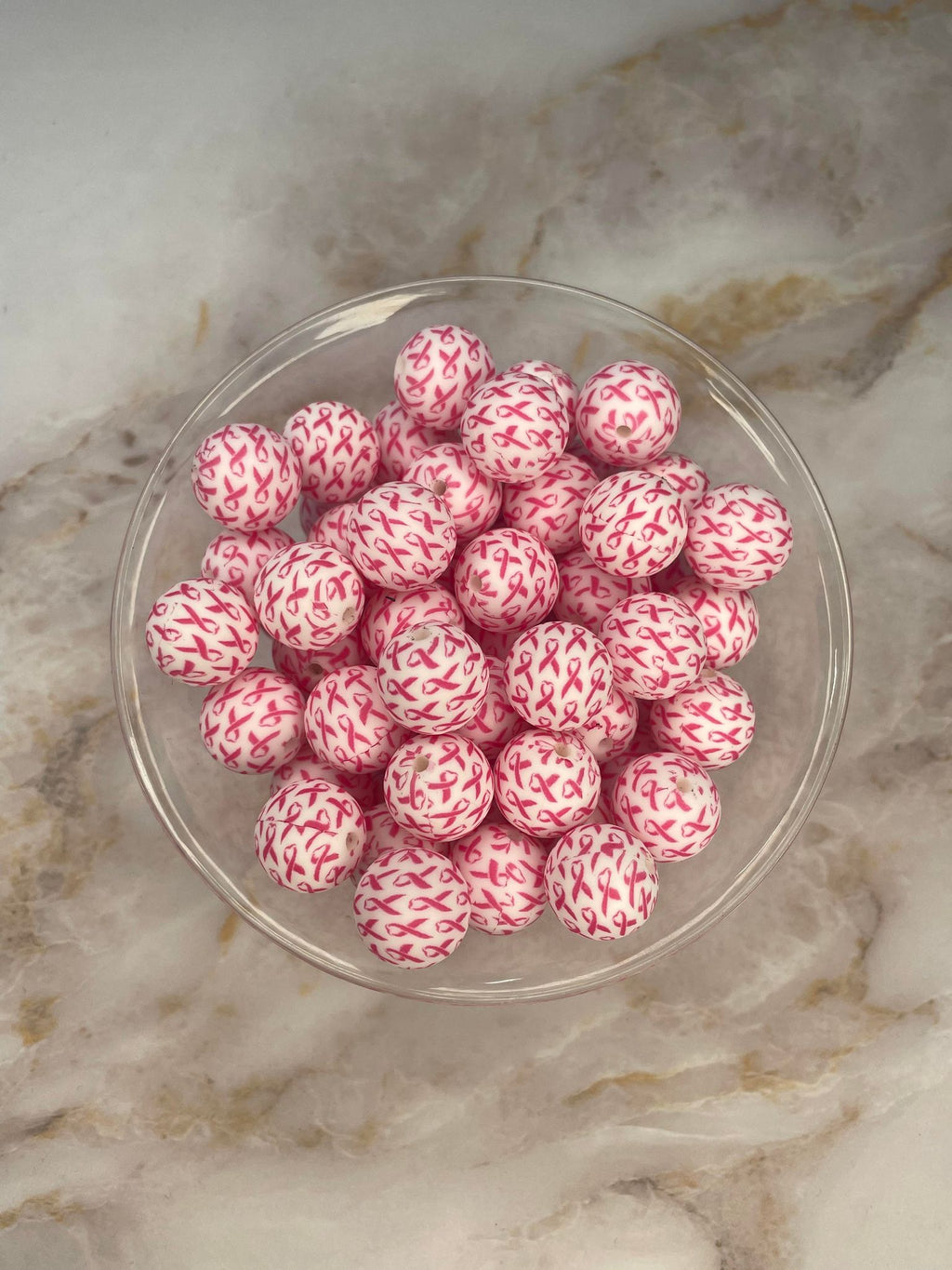 P269 PINK CANCER RIBBON 15MM PRINT (10ct)