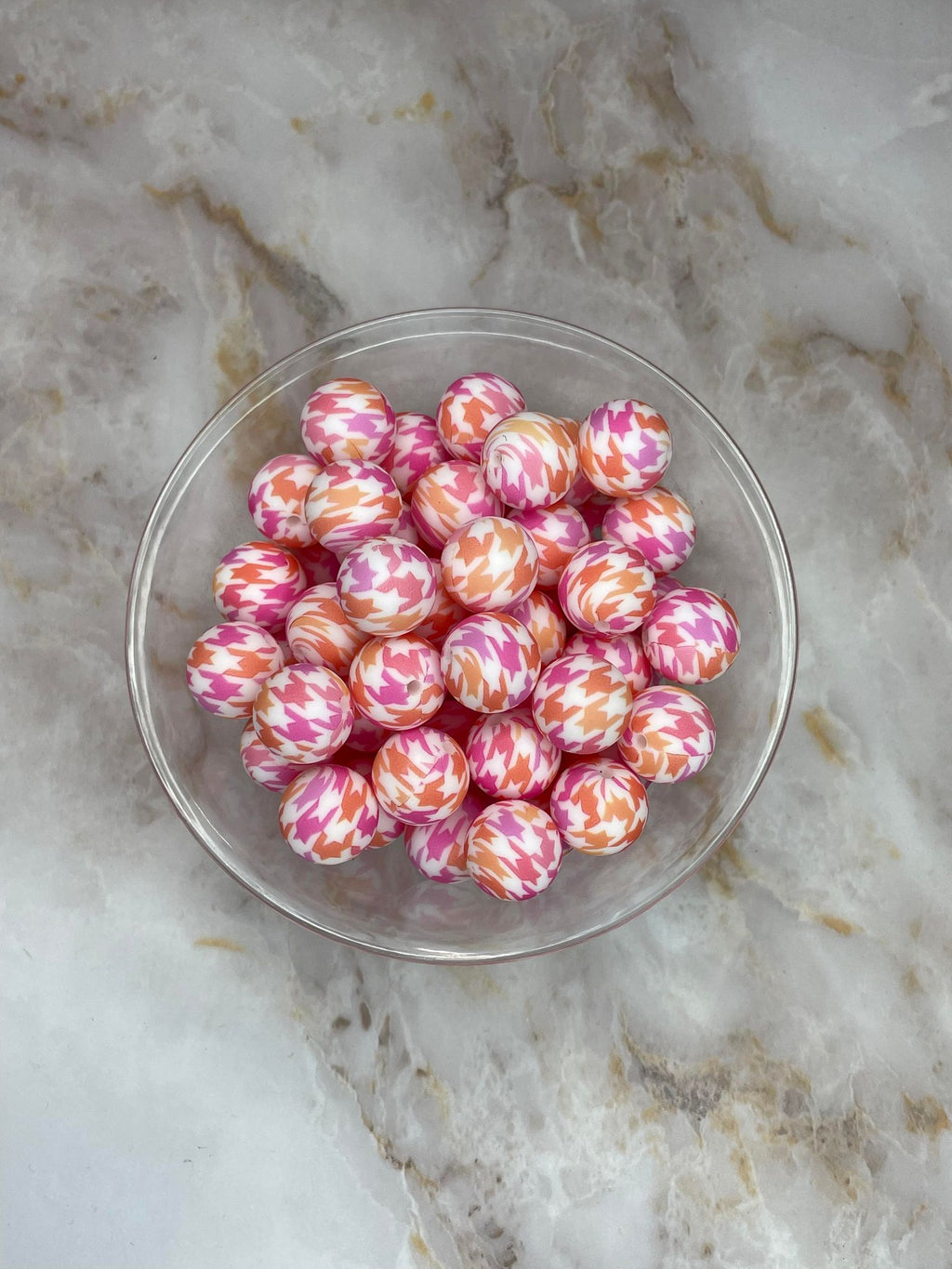 P445 SUMMER SPLASH HOUNDSTOOTH 15MM PRINT (10ct)
