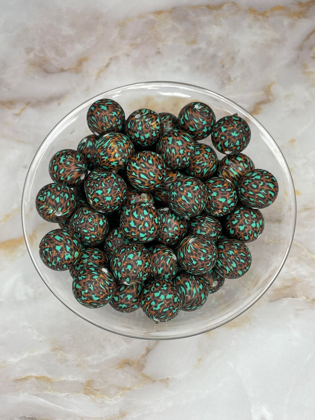 P507 TEAL BROWN LEOPARD 15MM PRINT (10ct)