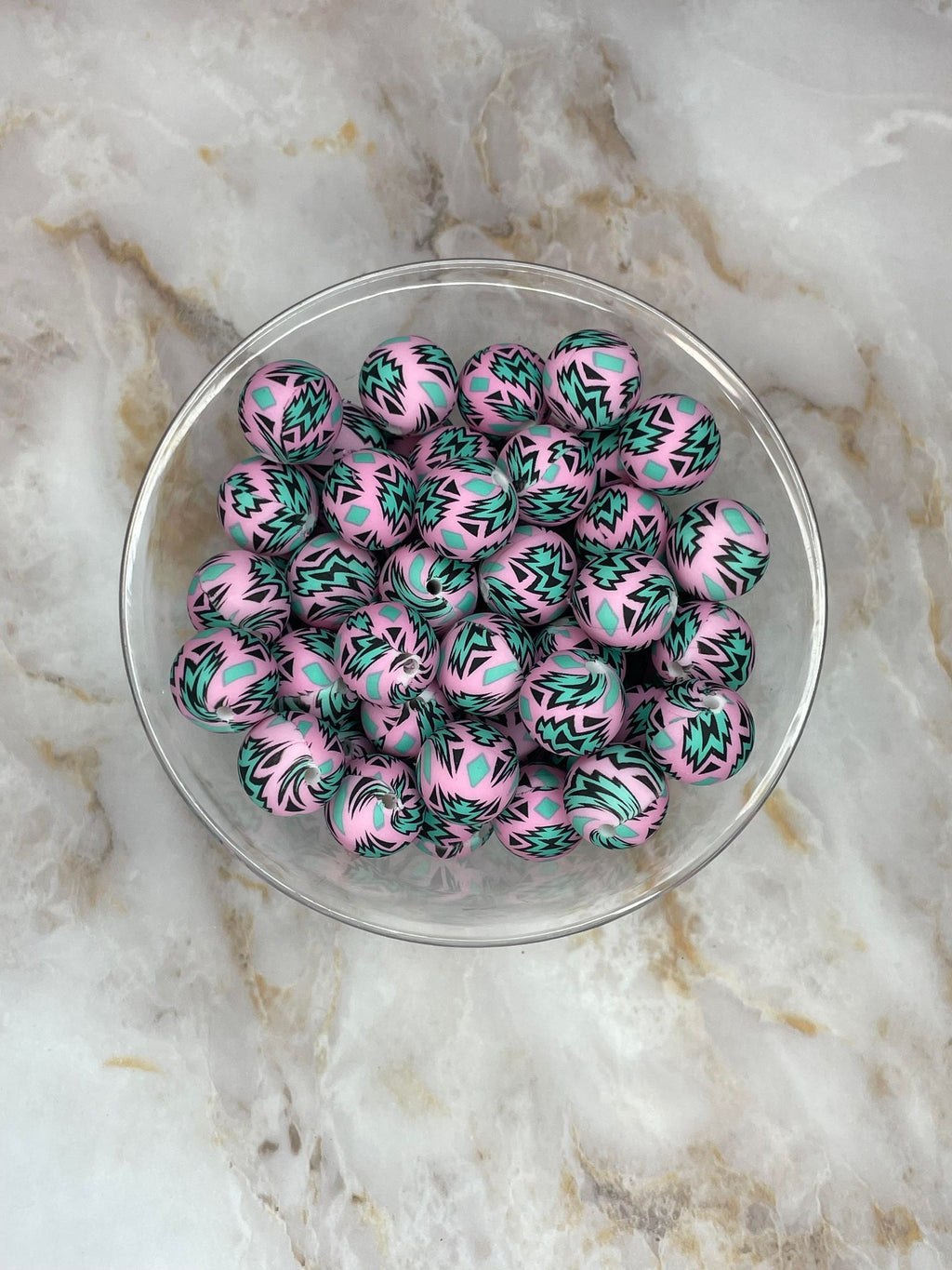 P470 TURQUOISE AZTEC 15MM PRINT (10ct)