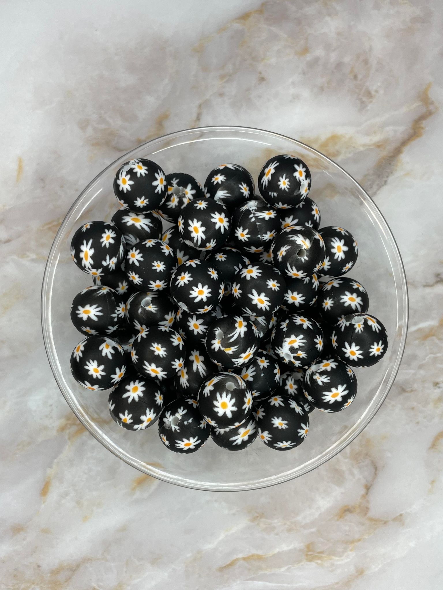 P500 LITTLE BLACK DAISY 15MM PRINT (10ct)