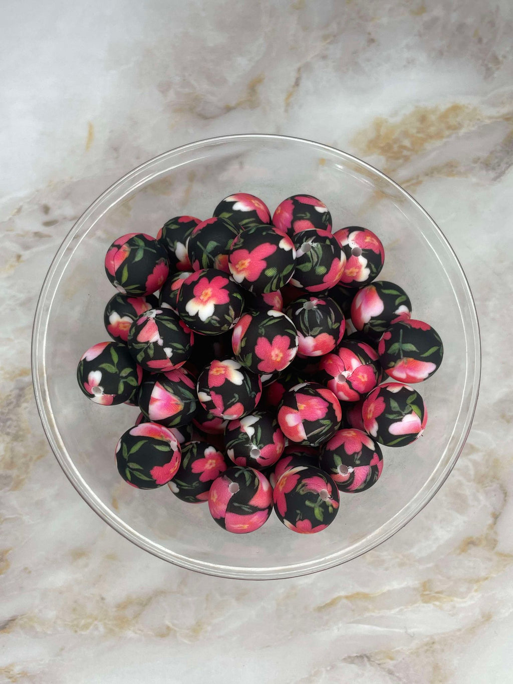 P544 PINK PASSION FLORAL 15MM PRINT (10ct)