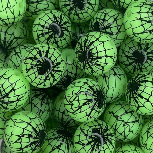 P550 SPIDER WEB GREEN GLOW 15MM PRINT (10ct)