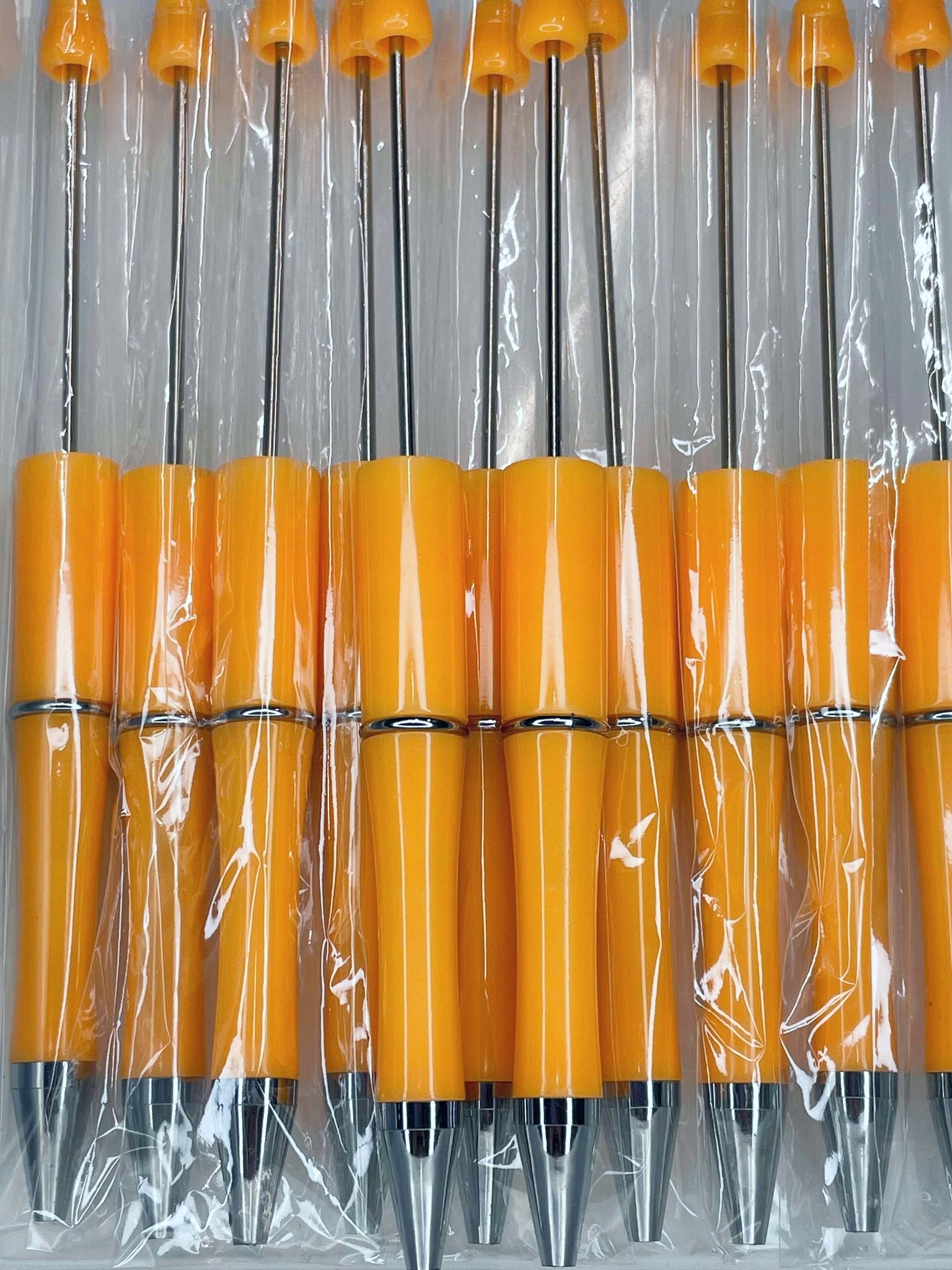 BEADABLE PLASTIC PEN SOLID ORANGE B21 (1ct)
