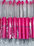 BEADABLE PLASTIC PEN SOLID FIERY ROSE PINK B22 (1ct)