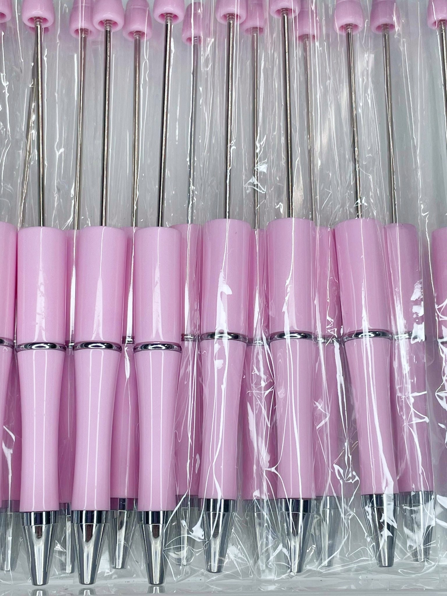 BEADABLE PLASTIC PEN SOLID BABY PINK B3 (1ct)