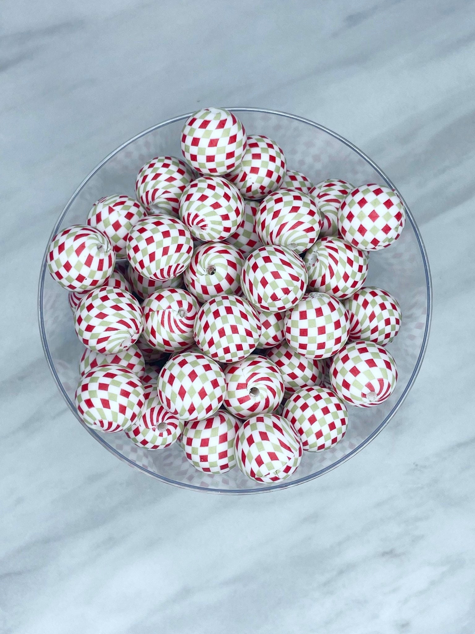 P601 CHRISTMAS PLAID 15MM PRINT (10ct)