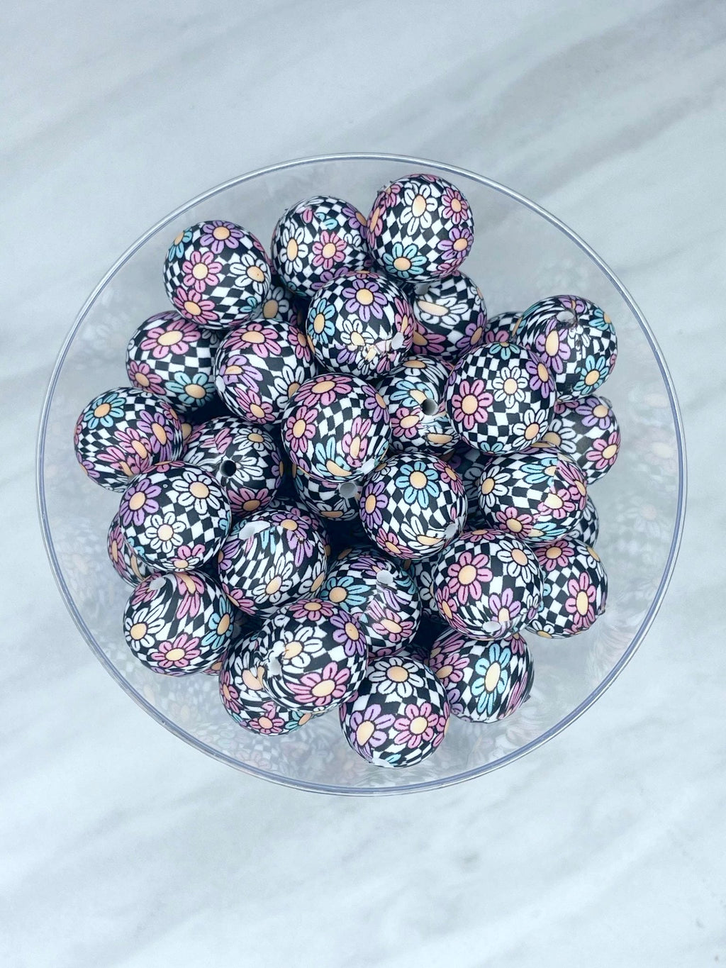 P597 GROOVY CHECKERED 15MM PRINT (10ct)