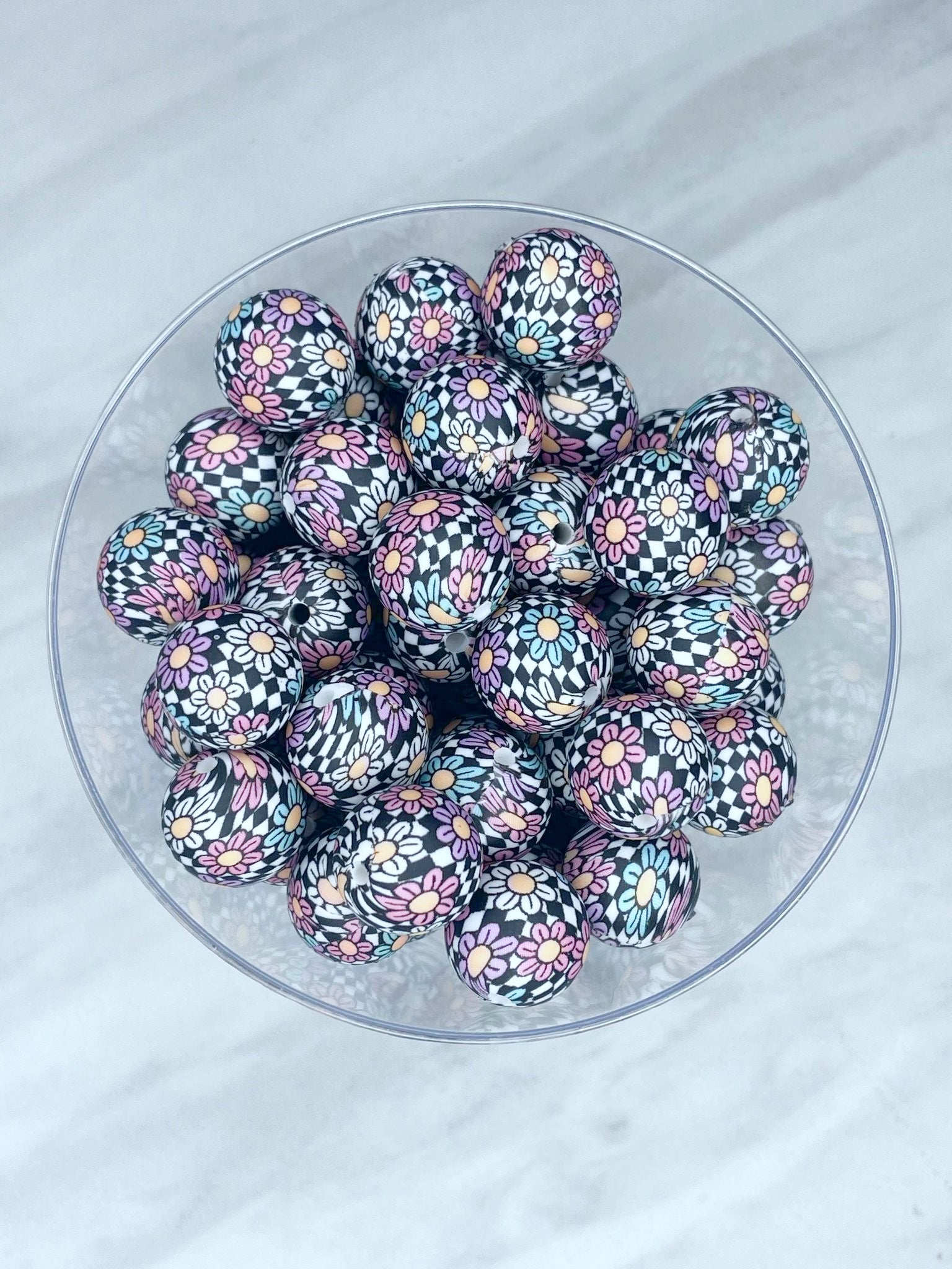 P597 GROOVY CHECKERED 15MM PRINT (10ct)